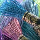 Image of E334 Blue Topaz 1 Skein DMC Light Effects 6-Strand Embroidery Floss